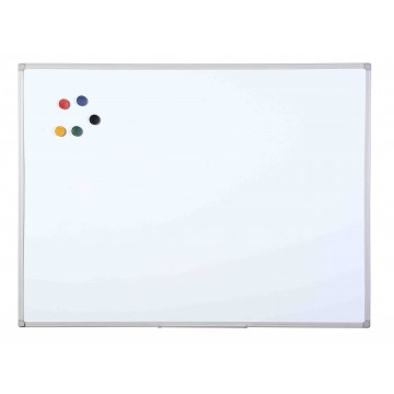 White Magnetic Dry Wipe Board Grey Plastic Frame White Magnetic Dry Wipe Board Grey Plastic Frame